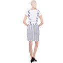 Mattress Ticking Wide Striped Pattern in USA Flag Blue and White Braces Suspender Skirt View2