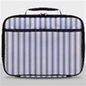 Mattress Ticking Wide Striped Pattern in USA Flag Blue and White Full Print Lunch Bag View1