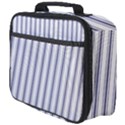 Mattress Ticking Wide Striped Pattern in USA Flag Blue and White Full Print Lunch Bag View4