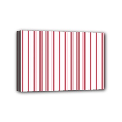 Mattress Ticking Wide Striped Pattern In Usa Flag Red And White Mini Canvas 6  X 4  by PodArtist