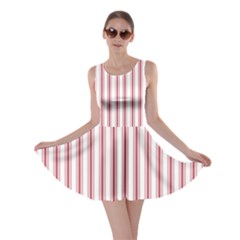 Mattress Ticking Wide Striped Pattern In Usa Flag Red And White Skater Dress by PodArtist