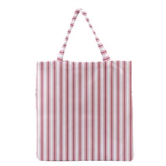 Mattress Ticking Wide Striped Pattern In Usa Flag Red And White Grocery Tote Bag by PodArtist