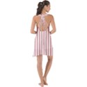 Mattress Ticking Wide Striped Pattern in USA Flag Red and White Show Some Back Chiffon Dress View2