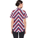 United States Red White and Blue American Jumbo Chevron Stripes Women s Short Sleeve Shirt View2