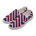 United States Red White and Blue American Jumbo Chevron Stripes Women s Canvas Slip Ons View2