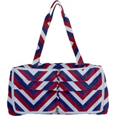 United States Red White And Blue American Jumbo Chevron Stripes Multi Function Bag	