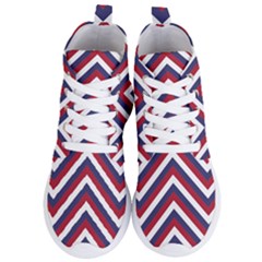 United States Red White And Blue American Jumbo Chevron Stripes Women s Lightweight High Top Sneakers