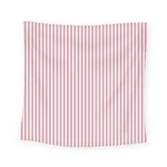 Mattress Ticking Narrow Striped Usa Flag Red And White Square Tapestry (small) by PodArtist