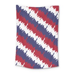 Ny Usa Candy Cane Skyline In Red White & Blue Small Tapestry