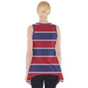 Large Red White and Blue USA Memorial Day Holiday Horizontal Cabana Stripes Side Drop Tank Tunic View2