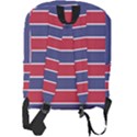 Large Red White and Blue USA Memorial Day Holiday Horizontal Cabana Stripes Full Print Backpack View2