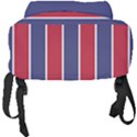 Large Red White and Blue USA Memorial Day Holiday Horizontal Cabana Stripes Full Print Backpack View4