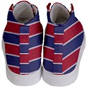 Large Red White and Blue USA Memorial Day Holiday Horizontal Cabana Stripes Kid s Hi-Top Skate Sneakers View4