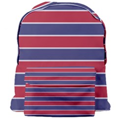 Large Red White And Blue Usa Memorial Day Holiday Pinstripe Giant Full Print Backpack by PodArtist