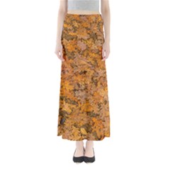 Leaves Motif Pattern Photo 2 Full Length Maxi Skirt by dflcprints