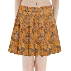 Leaves Motif Pattern Photo 2 Pleated Mini Skirt by dflcprints