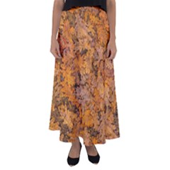 Leaves Motif Pattern Photo 2 Flared Maxi Skirt by dflcprints