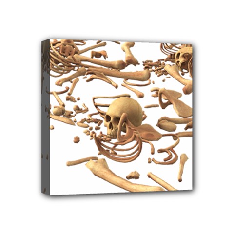 Skull Bone Skeleton Bones Mini Canvas 4  X 4  by Sapixe