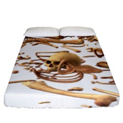 Skull Bone Skeleton Bones Fitted Sheet (king Size)