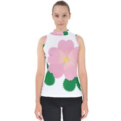 Rose Flower Briar Pink Flowers Shell Top by Sapixe