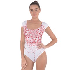 Mandala Pretty Design Pattern Short Sleeve Leotard  by Sapixe