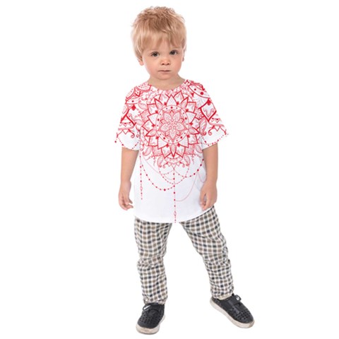 Mandala Pretty Design Pattern Kids Raglan Tee by Sapixe