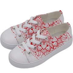 Mandala Pretty Design Pattern Kids  Low Top Canvas Sneakers by Sapixe