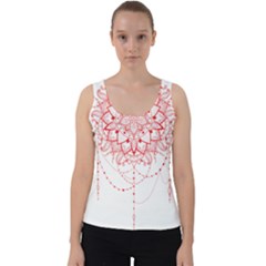 Mandala Pretty Design Pattern Velvet Tank Top by Sapixe