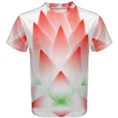 Lotus Flower Blossom Abstract Men s Cotton Tee by Sapixe