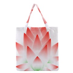 Lotus Flower Blossom Abstract Grocery Tote Bag by Sapixe