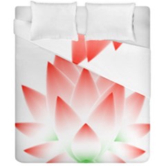 Lotus Flower Blossom Abstract Duvet Cover Double Side (california King Size) by Sapixe