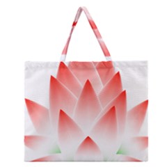 Lotus Flower Blossom Abstract Zipper Large Tote Bag by Sapixe