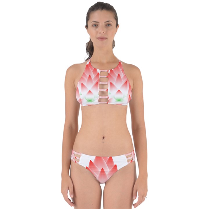 Lotus Flower Blossom Abstract Perfectly Cut Out Bikini Set