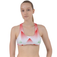 Lotus Flower Blossom Abstract Criss Cross Racerback Sports Bra by Sapixe