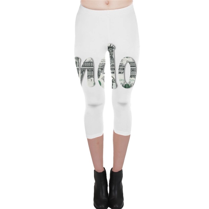 Word Money Million Dollar Capri Leggings 