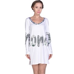 Word Money Million Dollar Long Sleeve Nightdress by Sapixe