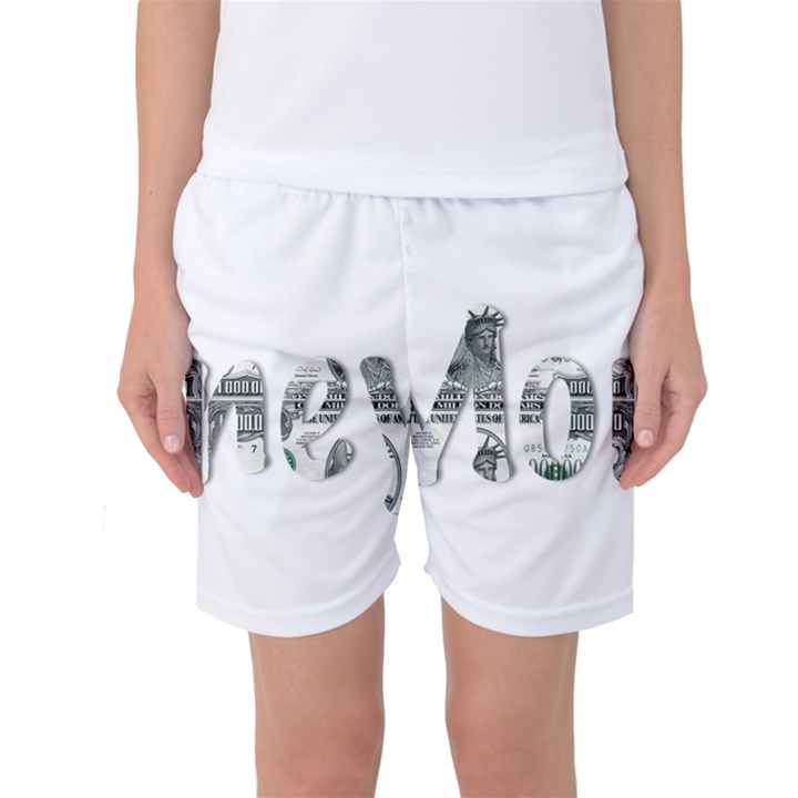 Word Money Million Dollar Women s Basketball Shorts