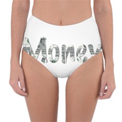 Word Money Million Dollar Reversible High-waist Bikini Bottoms by Sapixe