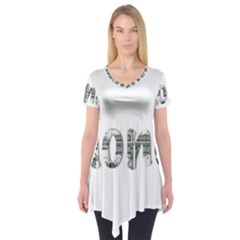 Word Money Million Dollar Short Sleeve Tunic  by Sapixe