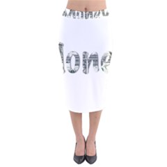 Word Money Million Dollar Velvet Midi Pencil Skirt by Sapixe