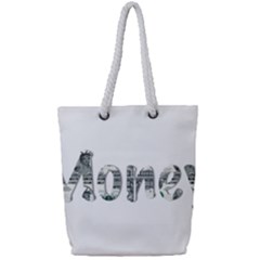 Word Money Million Dollar Full Print Rope Handle Tote (small) by Sapixe