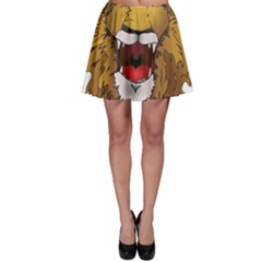 Lion Animal Roar Lion S Mane Comic Skater Skirt by Sapixe