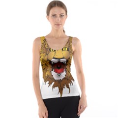 Lion Animal Roar Lion S Mane Comic Tank Top by Sapixe