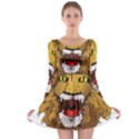 Lion Animal Roar Lion S Mane Comic Long Sleeve Skater Dress View1