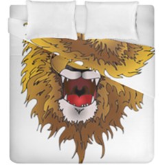 Lion Animal Roar Lion S Mane Comic Duvet Cover Double Side (king Size) by Sapixe