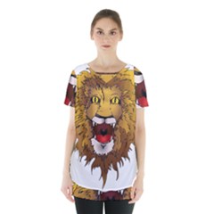 Lion Animal Roar Lion S Mane Comic Skirt Hem Sports Top by Sapixe