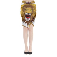 Lion Animal Roar Lion S Mane Comic Midi Wrap Pencil Skirt by Sapixe