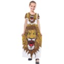 Lion Animal Roar Lion S Mane Comic Kids  Short Sleeve Maxi Dress View1