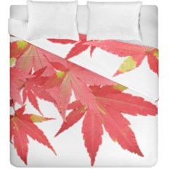 Leaves Maple Branch Autumn Fall Duvet Cover Double Side (king Size) by Sapixe