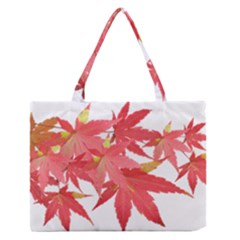 Leaves Maple Branch Autumn Fall Zipper Medium Tote Bag by Sapixe